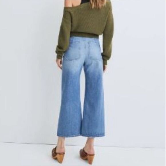Veronica Beard Grant Wide Leg Jeans 28 High Rise Button Fly Cape Wash - Picture 1 of 12